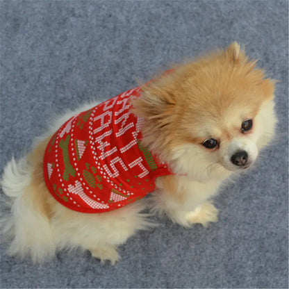 Pet Clothes Cotton Vest for Christmas Celebration